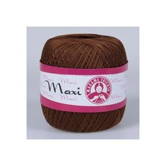 Пряжа для вязания Maxi (Макси) Madame Tricote, Турция, Состав: 100% хлопок, 100 гр./565м./3 шт./5541 коричневый