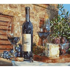 Картина по номерам Вино для двоих 40х50 см Hobby Home