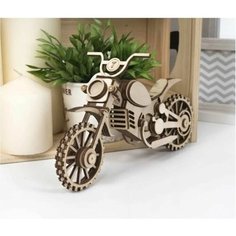 Сборная модель "Мотоцикл Кросс", конструктор деревянный Lemmo