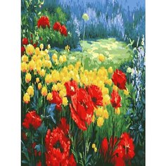 Картина по номерам Поле маков и нарциссов 40х50 см Hobby Home