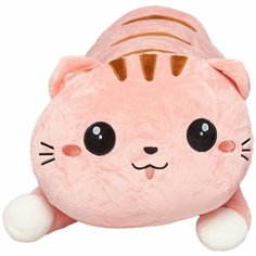 Мягкая игрушка подушка длинный Кот сосиска, розовый, 50 см Kids World