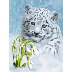 Картина по номерам Подснежники и маленький барс 40х50 см Hobby Home