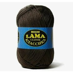 Пряжа Классика (Лама),100% хлопок мерсеризованный, 50 г, 235 м Цвет - 003 черный. Lama