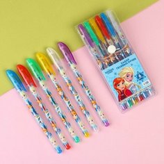 Набор гелевых ручек с блёстками, 6 цветов, Холодное сердце Disney