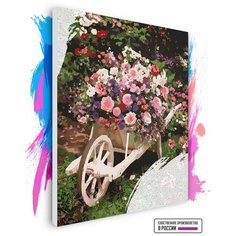 Картина по номерам на холсте Розовый куст, 90 х 120 см Красиво Красим