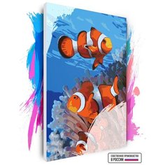 Картина по номерам на холсте Рыба-клоун, 80 х 120 см Красиво Красим