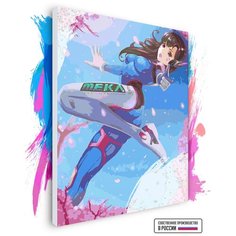 Картина по номерам на холсте Overwatch D Va, 50 х 70 см Красиво Красим