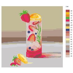 Картина по номерам Z46 "Клубничное мохито", 40x40 см Brushes Paints