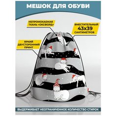 Мешок для сменной обуви Homepick 38х42 см Cats/908/