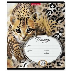 Тетрадь ErichKrause Wild Cat школьная ученическая 24 листа, клетка 49217ЕК