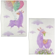 Папка-файл с пластиковым клипом BrunoVisconti, А4 (24,5 х 35,5 см), "лавандовая лама", Арт. 14-040/02, обложка в ассортименте