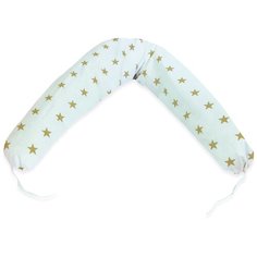 Подушка для беременных Vensalio C155 Boomerang "Звезды", золото на белом, 60х110