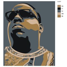 Картина по номерам X-477 "The Notorious B.I.G." 60х80 Brushes Paints
