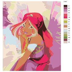 Картина по номерам Z-492 "Винкс. Лейла" 60x80 Brushes Paints