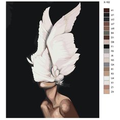 Картина по номерам X-162 "Девушка с крыльями" 60x80 Brushes Paints