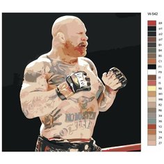 Картина по номерам W-542 "Боец - Джефф Монсон" 70х70 Brushes Paints