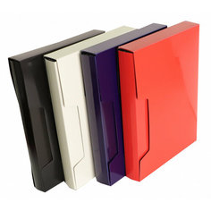 Папка с 80 прозр. вклад. Бюрократ DeLuxe DLVBOX80RED A4 пластик 0.7мм красный в коробе 14 шт.