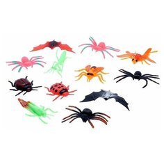 Набор насекомых «Жучки, паучки», 12 штук Noname