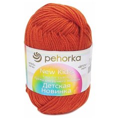 Пряжа Пехорка "Детская новинка" - 5 шт, (031-Терракот), 200м/50г, высокообъемный акрил 100%