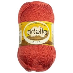 Пряжа Adelia AURA (015), светло-кирпичный, 10 шт. по 50 г