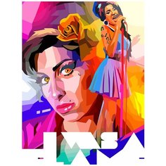 Картина по номерам на холсте Музыка Эми Уайнхаус - 8366 В 30x40