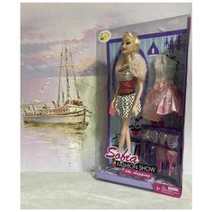 Кукла Sofia 29см с набором аксессуаров, в горошек Sun Toys
