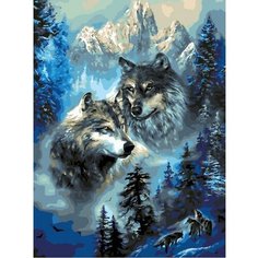 Картина по номерам Волчья стая 40х50 см Hobby Home