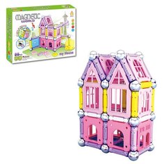 Конструктор магнитный Дом, световые и звуковые эффекты, 88 деталей Нет бренда