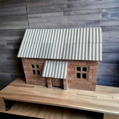 Сборная модель Мини Домик, макет здания для декора, диорам Artroodroom