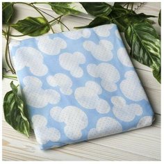 Простыня на резинке, размер 75×125×12 см, принт мышонок Amarobaby