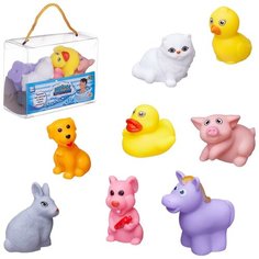 Набор резиновых игрушек для ванной Abtoys Веселое купание 8 предметов (набор 2), в сумке PT-01686