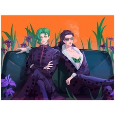 Картина по номерам на холсте Аниме JOJO (Джованна, Джотаро, ДжоДжо) - 8946 Г 30x40