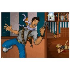 Картина по номерам на холсте Игра Uncharted (Дрейк) - 8980 Г 60x40