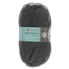 Пряжа Пехорка Бисерная, 100 % акрил, 100 г, 450 м, 1 шт., 96 серый меланж