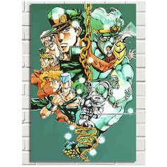 Картина по номерам аниме JoJo ДжоДжо Джотаро Джованна - 6712 В 60x40