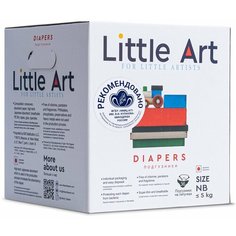 Детские подгузники Little Art, для новорожденных, 3-5 кг