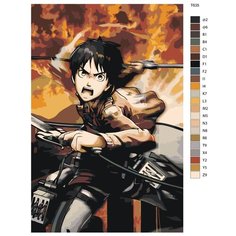 Картины по номерам Т635 "Эрен Йегер. Атака титанов" 40Х60 Brushes Paints