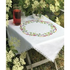 Summer Flowers Table (Салфетка "Летние цветы") #09333 Anchor Набор для вышивания 65 x 65 см Гладь