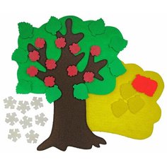 Конструктор из ковролина "Маленькое дерево" (без игрового поля) Веселые липучки
