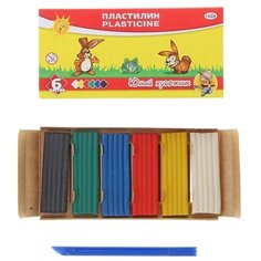 Пластилин 6 цветов 84 г, Гамма "Юный художник", со стеком, картонная упаковка 280042 Gamma