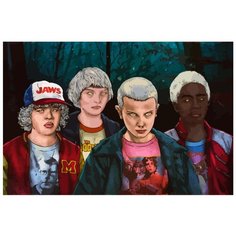 Картина по номерам на холсте Сериал Очень Странные Дела 5223 60х40