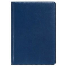 Ежедневник недатированный А5+, 136 листов Sidney Nebraska, обложка искусственная кожа, золотой срез, ляссе, синий BrunoVisconti