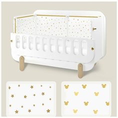 Dr.Hygge Бортик (3 секции) HG210302 звёзды и мишки золото