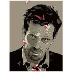 Картина по номерам на холсте сериал Доктор Хаус (Хью Лори) - 8716 В 30x40