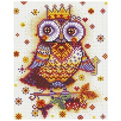 Алмазная мозаика "Сова с ключиком", 20x25, Белоснежка