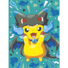 Картина по номерам Пикачу в костюме Мега-Чаризарда X на стену Палитра забав