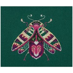 Набор для вышивания "PANNA" J-7229 "Фантазийные жуки. Аметист и мята"