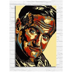 Картина по номерам на холсте Робин Уильмс - 8507 В 20x30