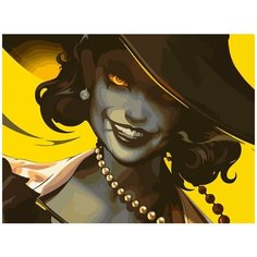 Картина по номерам на холсте Игра Обитель Зла Леди Димитреску - 6239 Г 30x40
