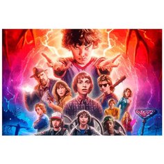 Картина по номерам на холсте Сериал Очень Странные Дела 5227 60х40